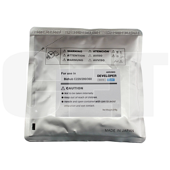 Девелопер для KONICA MINOLTA Bizhub C220/C280/C360 (CET) Cyan, 210г/пак, 114000 стр., CET8433