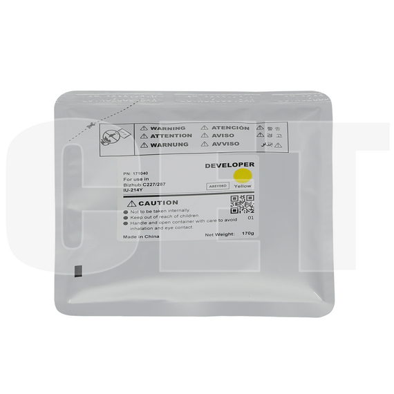 Девелопер IU-214Y для KONICA MINOLTA Bizhub C227/C287 (CET) Yellow, 170г, 90000 стр., CET171040