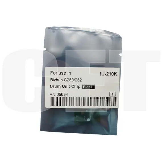 Чип драм-юнита для KONICA MINOLTA Bizhub C250/C252 (CET) Black, (WW), 70000 стр., CET5694