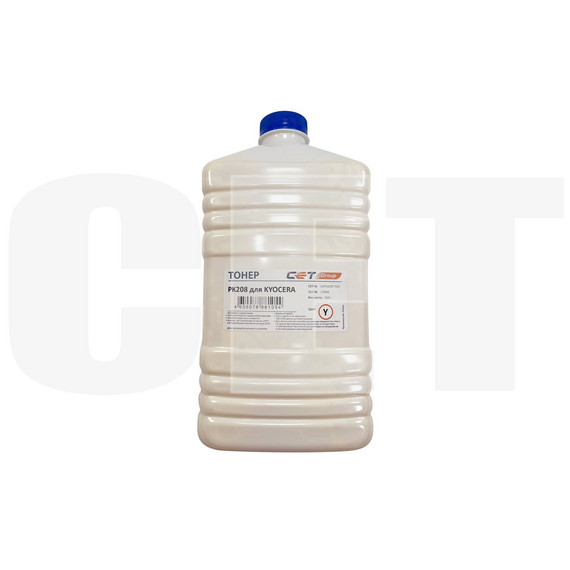 Тонер PK208 для KYOCERA ECOSYS M5521cdn/M5526cdw/P5021cdn/P5026cdn (Japan) Yellow, 500г/бут, (унив.), OSP0208Y-500