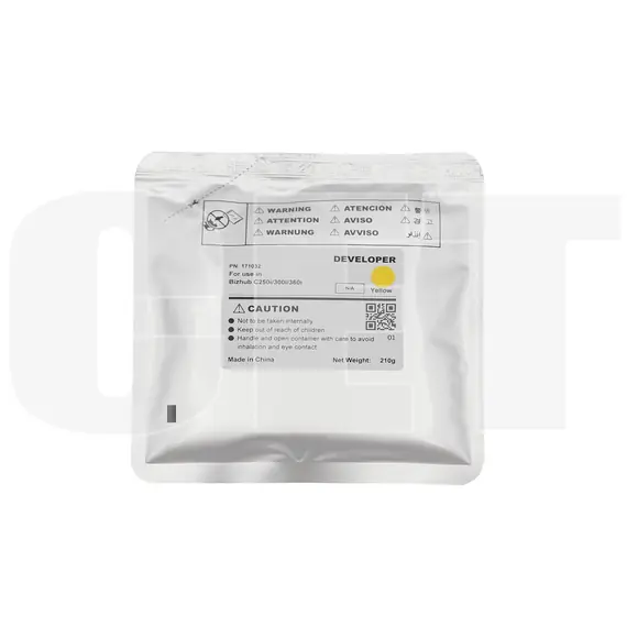 Девелопер для KONICA MINOLTA Bizhub C250i/300i/360i (CET) Yellow, 210г, 1000000 стр., CET171032