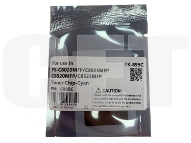 Чип картриджа TK-895 для KYOCERA FS-C8020MFP/8025MFP/8520MFP/8525MFP (CET) Cyan, 6000 стр., CET6985C