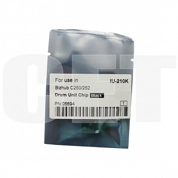 Чип драм-юнита для KONICA MINOLTA Bizhub C250/C252 (CET) Black, (WW), 70000 стр., CET5694